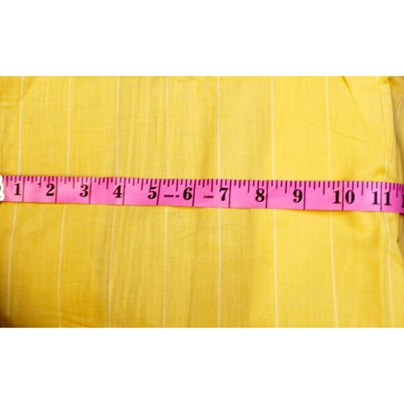 Yellow Cotton Gray Black Striped Fabric Lightweight Color Block Solid 46" x 32" - Picture 4 of 4